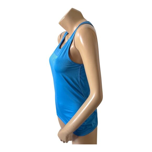 NIKE PRO Womens Size Medium Blue Sleeveless Logo Athletic Running Tank Top Shirt - Picture 2 of 6